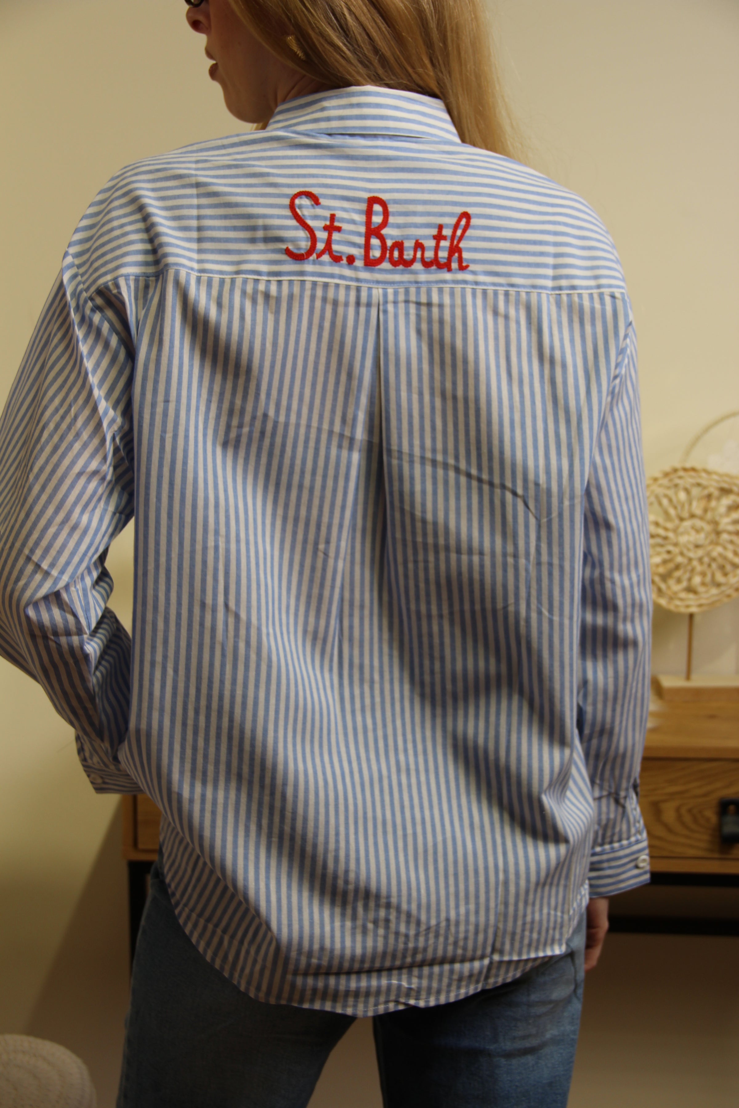 Chemise St Barth – Rayures Bleues