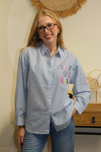 Chemise Love – Rayures Bleues