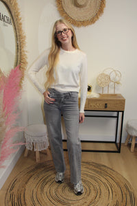 Pull Livia – Écru Boutonné